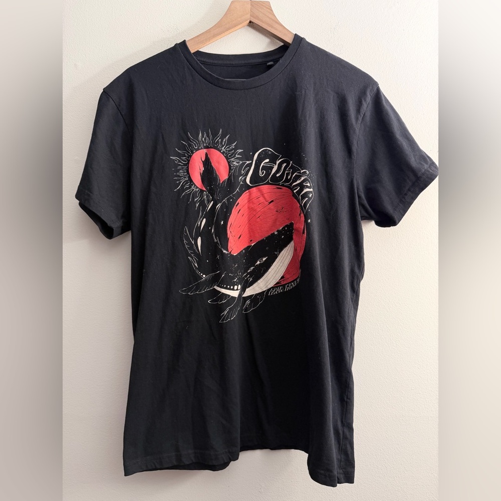 Gojira Unisex Adult Whale Sun Moon T-Shirt Black XL